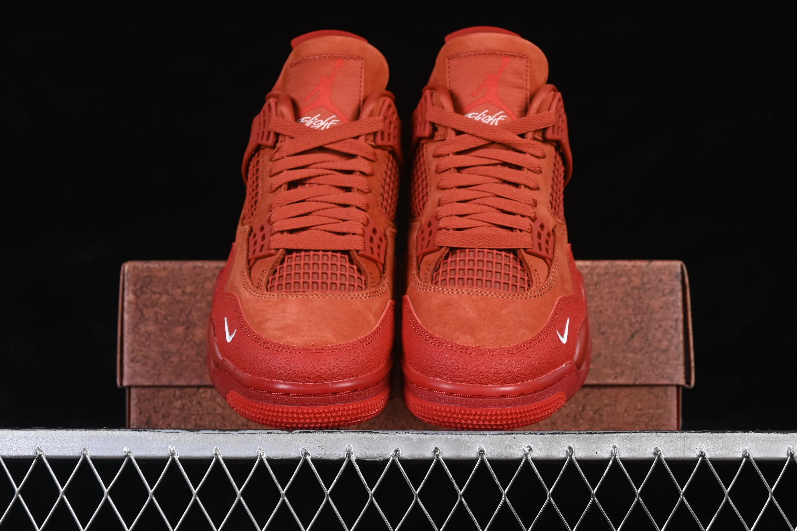 All categories Air Jordan Jordan series basketball shoes Air Jordan 4 LJR version Nigel Sylvester x Air Jordan 4 OG "Brick By Brick" AJ4 Joe 4 red brick suede HF4340-800